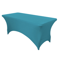 Couverture de table ajustée rectangulaire de couleur personnalisée de 6 pieds Nappe en spandex à haute élasticité Techniques tissées