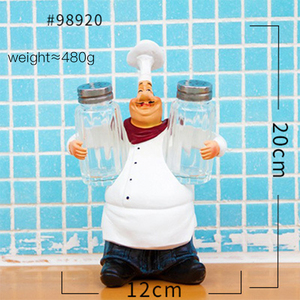 American Country Creative Retro Resin Chef Decoración funcional Hogar Restaurante Bar Café Decoración de moda Toro Estatuilla A215 - Product Image 6