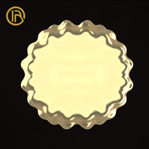 כובע בושם zamac מצופה זהב עם עיצוב מרקם-פרימיום לאריזת בושם יוקרה - Product Image 3