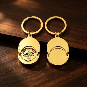 Porte-clés promotionnel en alliage <span class=keywords><strong>de</strong></span> zinc poli, personnalisable avec logo, pour chariot <span class=keywords><strong>de</strong></span> supermarché, vente en gros à prix abordable - Product Image 2