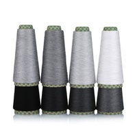 Échantillon gratuit fil filé à noyau 28S/2 100% fil filé en polyester noir super noir tissage à tricoter NE 16S 20S 30S 40S 42S 45S 60S
