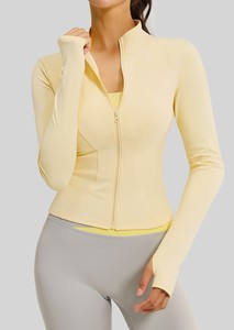 Women's <b>Yoga</b> <b>Jacket</b> & Tops-Lightweight Seamless Breathable High Elastic Quick Dry Slimming for Fitness Running Cycling - Product Image 4