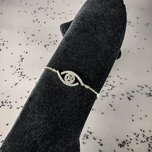 Fabrik Nazar Boncugu verstellbar Silber GRA Blue Evil Devil Eye VVS Moissan ite Charm Armbänder für Frauen - Product Image 2