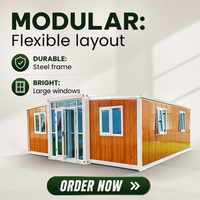 Maison conteneur extensible à double aile - Conception modulaire préfabriquée résistante à la corrosion et aux intempéries pour hôtels et complexes hôteliers
