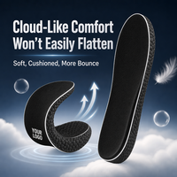 Semelles orthopédiques Cloud Comfort avec coussin d'air en nid d'abeille, dessus respirant, base antidérapante Pebble, logo personnalisé pour un confort tout au long de la journée