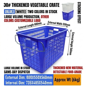 Panier de cueillette et de stockage robuste en treillis plastique antirouille, empilable, pour l'agriculture et la récolte de fruits, Shandong Inorder - Product Image 4