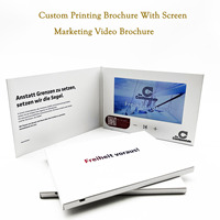 Impression offset personnalisée de marque privée en papier Brochure vidéo d'entreprise LCD de 7.0 pouces Livre Carte de voeux Catalogue électronique