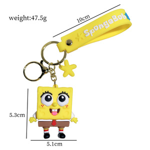 Portachiavi con Ciondolo in Plastica Non Tossica a Forma <span class=keywords><strong>di</strong></span> <span class=keywords><strong>Personaggi</strong></span> dei Cartoni Animati: Doraemon, Squidward, <span class=keywords><strong>SpongeBob</strong></span> - Product Image 5