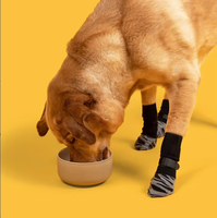 Calcetines Antideslizantes para Perros con Agarres de Silicona, Protectores de Patas para Interiores, Calcetines Transpirables de Algodón para Pisos de Madera, Control de Tracción