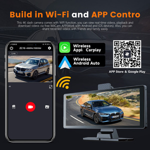 Écran tactile de tableau de bord de 10,26 pouces, caméra double objectif <span class=keywords><strong>avant</strong></span> et <span class=keywords><strong>arrière</strong></span>, navigation GPS, radio, CarPlay <span class=keywords><strong>sans</strong></span> <span class=keywords><strong>fil</strong></span>, Android Auto, <span class=keywords><strong>dashcam</strong></span> 4K Wifi - Product Image 5
