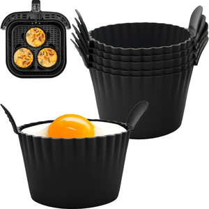 Ensemble de moules à muffins et de casseroles pour friteuse à air en silicone double épaisseur de qualité supérieure-Accessoires de grande capacité, <span class=keywords><strong>moule</strong></span> de cuisson - Product Image 1