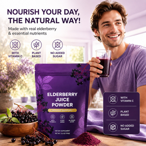 Jugo de Saúco en Polvo Personalizado con Zinc y Vitamina C, 25% Suplemento Dietético Natural para Mejorar la Inmunidad en Niños y Adultos - Product Image 4