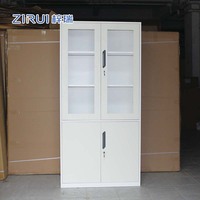 Armoire de classement en acier sur mesure à 4 portes battantes, armoire de rangement métallique verrouillable