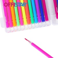 Lot de 24 crayons de couleur en gros pour usine, avec étui en plastique, pour dessin, pour enfants, ensemble de papeterie scolaire, ensemble d'écriture