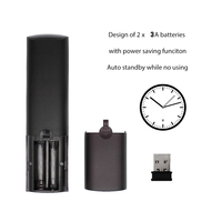 Télécommande vocale portable sans fil 2,4 G à 17 touches avec Air Mouse, Gyroscope, Micro et Apprentissage IR pour Tablette, PC, HTPC, IPTV, Boîtier TV Android