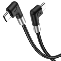 PD30W kabel Data Usb tipe-c 100W, kabel pengisi daya ponsel desain siku ganda