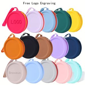 Multifunctional Silicone Coin Purse Free Logo Engraved, Lightweight Zipper Pouch for Keys <b>Lipsticks</b> Earphone Cable, in Stock - Product Image 1