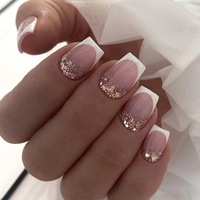 Fournisseurs d'ongles en diamant de ballerine française, ongles artificiels, ongles de cercueil longs, à presser