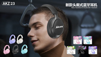 Headset Olahraga Nirkabel Baru 5.3 Warna Pastel dengan Slot Kartu, Radio FM, dan Peredam Kebisingan Aktif