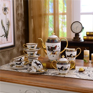 Promotion 15 Pcs Nordic Royal Horses Porcelain Coffee <b>Tea</b> Cups <b>Set</b> for Home Decors - Product Image 1