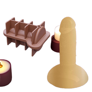 Moules à bougies en silicone pour adultes faciles à nettoyer Outils de fabrication de bougies en silicone pour pénis de la Saint-Valentin pour gâteaux personnalisés - Product Image 2