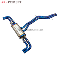 Silencieux d'échappement sport en titane haute performance avec valve pour Audi RS Q8 4.0T, valve électrique, finition or bleu 1,5 mm, fixation directe par boulons