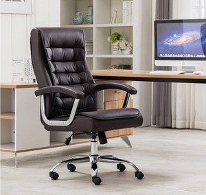 Chaise de bureau ergonomique pivotante avec accoudoirs, chaise de patron inclinable réglable confortable et moderne en gros - Product Image 4