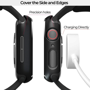CAOWTAN Verre + PC Couverture Complète pour IWatch 7 Cas 45mm 41mm pour IWatch Cas Accessoires Protecteur D'écran pour <span class=keywords><strong>Apple</strong></span> <span class=keywords><strong>Watch</strong></span> Série 7 - Product Image 6