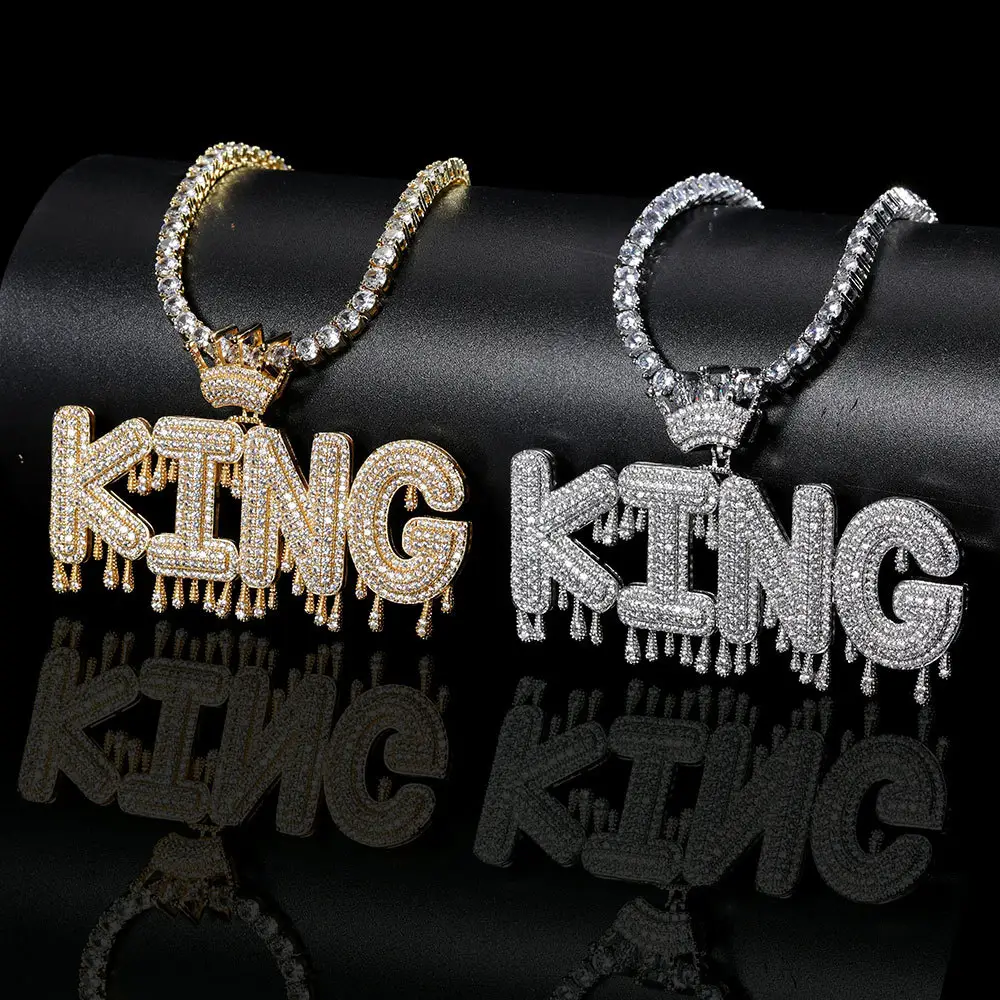 Ожерелье на заказ с подвеской в стиле хип-хоп Vvs Moissanite 925 серебряная буква с именем кулон со льдом модные ювелирные изделия ожерелья