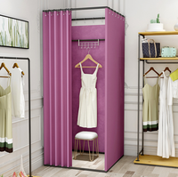 Rideau pour cabine à langer Portable, accessoire pour magasins de vêtements, Dressing, Mobile, à vendre, vente en gros et en détail