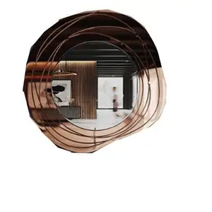 Трехмерный настенный светильник роскошное подвесное украшение круглое 304 из нержавеющей стали металлическое искусство