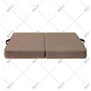 Tapis de couchage pliable pour animaux de compagnie, en daim marron clair, lit rectangulaire pour chien avec design détachable pour une utilisation intérieure et extérieure - Product Image 3