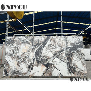 Source : Usine du Guangdong, <span class=keywords><strong>dalle</strong></span> de pierre brillante personnalisée, <span class=keywords><strong>mur</strong></span> de fond Pandora pour salon, table basse en pierre frittée imitation marbre - Product Image 3