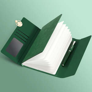 High Quality <b>A5</b> Size Office <b>Notepad</b> Top Grade Hardcover Meeting Notebook with Pen Holder - Product Image 4