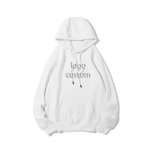 Ngoài Trời Giản Dị Unisex Dày Lên Cực Lông Cừu Lót Áo 100% Cotton Trống Người Đàn Ông Quá Khổ Drop Shoulder Hoodies