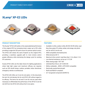 Meilleures ventes de LED CREEs XLamps XP-E2, LED XPEBRY bleu royal 458nm 3W 135 degrés 3535 SMD Emitter - Product Image 2
