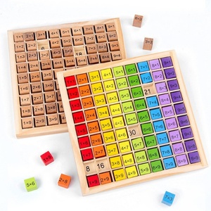 Wooden Multiplication Board <strong>Game</strong> 81 <strong>Cubes</strong> Blocks Montessori 9*9 Times Table Tray with Answers Preschool Learning Toys Gift - Product Image 5