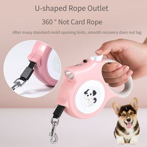 개를위한 손전등 다목적 애완 동물 견인 로프가있는 분리형 LED 개 가죽 끈 고양이 휴대용 벨트 가죽 끈 - Product Image 3