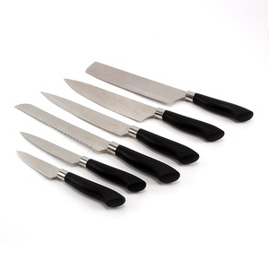 Juego de cuchillos de cocina profesionales, juego de cuchillos de cocina con cuchillo inteligente, chef, grabado, utilidad y pelado, 6 unidades - Product Image 1