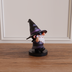 Statuetta Personalizzata in Resina OEM ODM, Gnomo Magico con Base, Fornitore all'Ingrosso di Statue da Collezione in Poliresina - Product Image 5