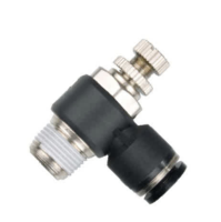 SC 1/4, 5/16, 3/8, 1/2 Vanne de réglage de la vitesse d'accélérateur de contrôle du débit d'air One Touch Push pour connecter les raccords pneumatiques