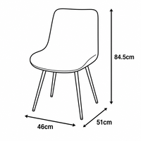 Chaise de salle à manger moderne et durable à assise baquet avec dossier haut et arrondi en tissu gris texturé et pieds noirs pour appartement et atelier
