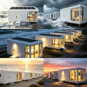 <span class=keywords><strong>Maison</strong></span> modulaire en aluminium avec panneaux muraux isolés en PU de 15 cm, résistante aux intempéries, unité de logement préfabriquée pour <span class=keywords><strong>les</strong></span> régions tropicales côtières - Product Image 2