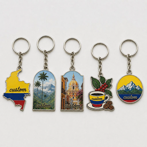 Porte-clés personnalisés en gros <span class=keywords><strong>de</strong></span> Colombie, avec drapeau national et pendentif repère andin, souvenir <span class=keywords><strong>de</strong></span> <span class=keywords><strong>voyage</strong></span> d'Amérique du Sud - Product Image 1