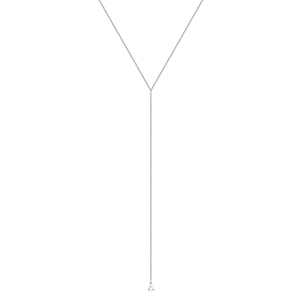 CANNER Collar de Plata de Ley 925 con Cadena en Forma de Y, Colgante Ajustable en Forma de Y, Chapado en Oro de 18k, Barra Básica, Gargantilla de 16 Pulgadas - Product Image 6