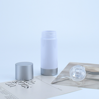 Stick déodorant vide rond de 30 ml en plastique AS blanc transparent, à poussoir du bas, pour déodorant solide