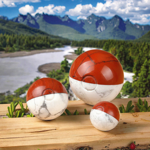 Pokebola de Cristal Natural Pulido al por Mayor de 2/3/4cm con Grabado Reiki para Sanación Navideña - Product Image 3