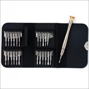 Juego de destornilladores de precisión 25 en 1, kit de herramientas de reparación de teléfonos de acero al cromo vanadio con estuche de cuero para teléfonos móviles - Product Image 5