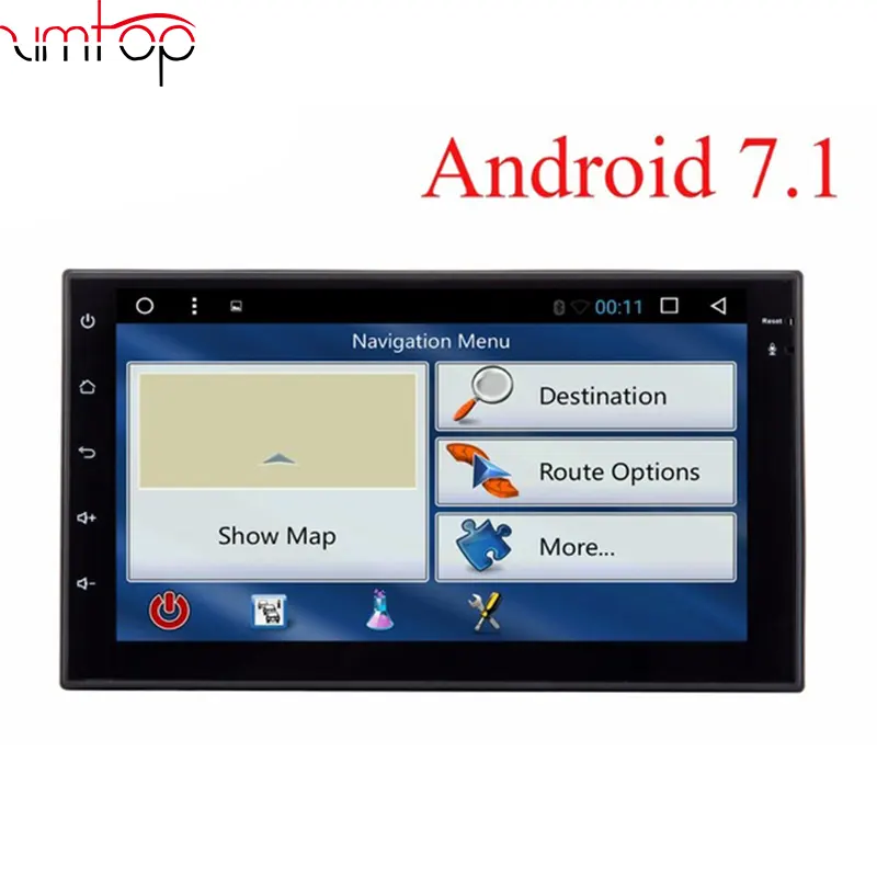 Evrensel 7 inç Android Araba DVD OYNATICI Bluetooth Ayna Bağlantı Full dokunmatik ekran HD video müzik çıkışı