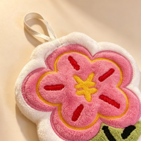 Nouvelle serviette de toilette en polaire corail tissée, écologique, super absorbante, motif dessin animé, pour salle de bain et cuisine, à suspendre, épaisse